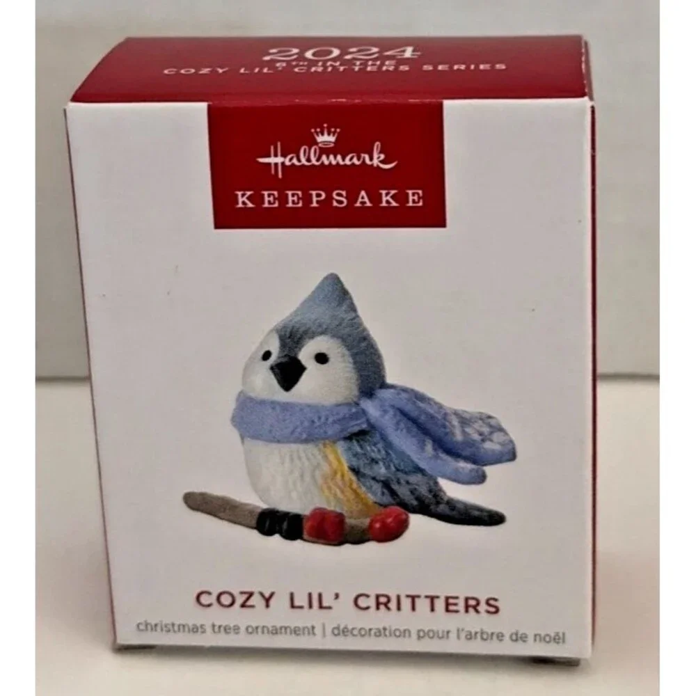 2024 Hallmark Keepsake Miniature Ornament Cozy Lil' Critters #6 Tufted Titmouse